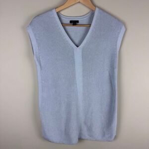 J. Jill Wearever‎ Collection Sweater Vest Light Grey Knit Tunic XS Petite